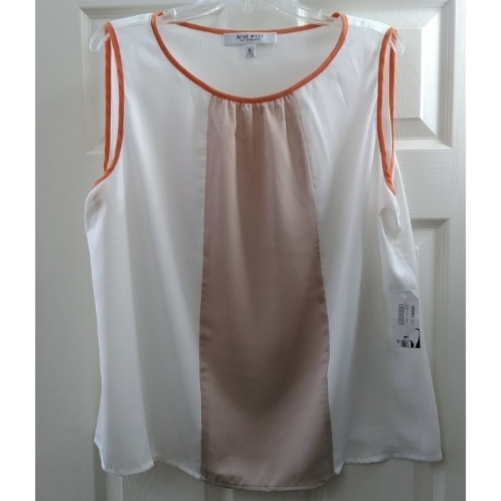 NWT Nine West Cream Tank Top Size XL
